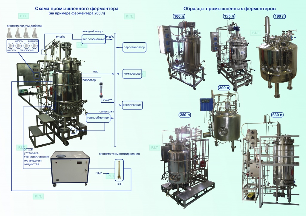 Особенности ферментационного оборудования и отдельных элементов технологических схем